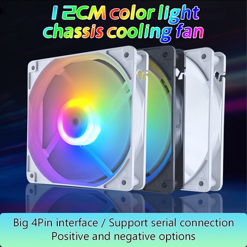 120mm PC Case Fan 12V Big 4p 1200rpm RGB Desktop Computer Heat Dissipation Fans - Afbeelding 7 van 16