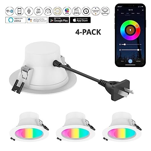 TUYA Smart WiFi Downlight - 9W Colour Changing Premium LED's - App Control, SAA - Picture 1 of 9