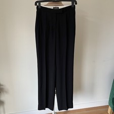 Donna Karan Signature Vintage Black Polyester Mid Rise Trouser Pants EUC Size 2