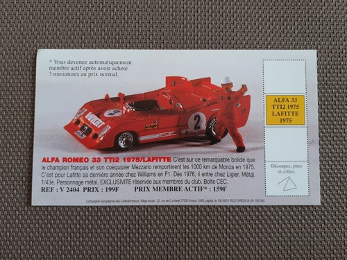 Stecker Der C.E.C – Alfa Romeo 33 TTI2 1975 / Lafitte Sehr Guter Zustand - Bild 2 von 3