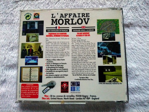 L'affaire MORLOV CDI CD-i Philips / scratch-free disc. very rare - Imagen 4 de 4