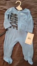 Nike Baby Boy Coverall Blue, Black  White 3 Months. NWT