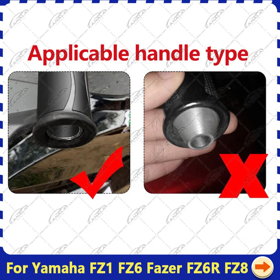 NEW For Yamaha FZ1 FZ6 FZ6R FZ8 Fazer Handle Grips Cap Brake Clutch Levers US Foto 4 de 4