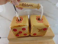 MAJIK NEW Giant Wooden Yard Dice Outdoor Games Giant Yard Lawn Games Set of 2
