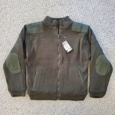 Mil-Tec Reversible Cardigan Full Zip Jumper Sweater w/ Pockets Green Mens XL