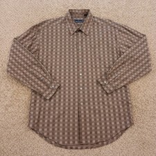 Daniel Hechter Shirt Mens XL Gray Plaid Long ...