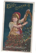 Estey Organ Brattleboro Vermont VT Trade Card - B1-110
