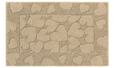 Tappeto Bagno Scendi Doccia In Spugna 40x60 Cm - Cuori Cupido Grigio - Made In Italy