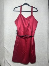Lane Bryant Dress Womens Plus 20 Red Removeable Straps Belted Party Cocktail