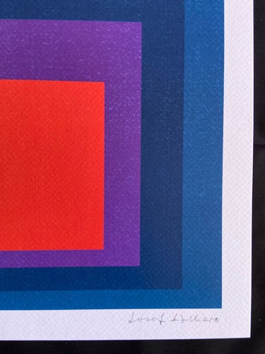 Josef Albers Lithograph COA Original Signed Numbered A Hand Stamped - Picture 5 of 9