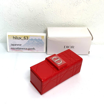CHRISTIAN DIOR vipギフトボックス 赤 Dior lip case novelty mirror red isetan Case size 8.5cm×3.3