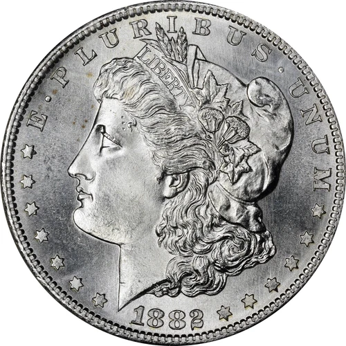1882-S NGC MS65 Morgan dollar, smooth and clean.