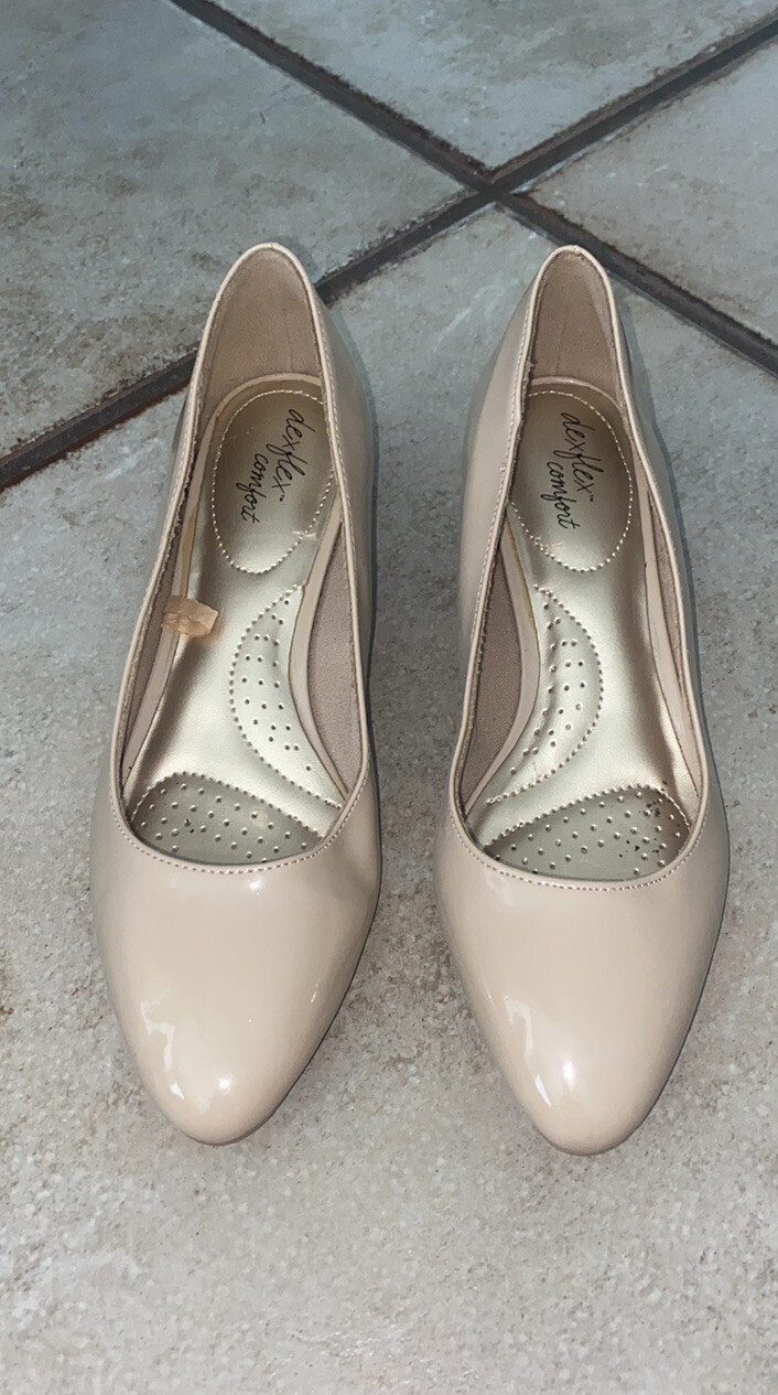 Dexflex Comfort Women's Nude Wedge Heels Size 7 - Gem