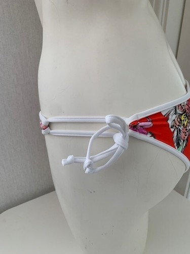 Freya Wild Flower 30F Wired Padded Plunge Bikini & Tie Sided Bottom XS - Picture 9 of 11