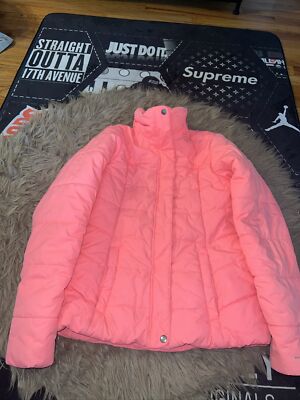 Columbia Down Jacket Womens Small Pink/ Salmon Full Zip Puffer