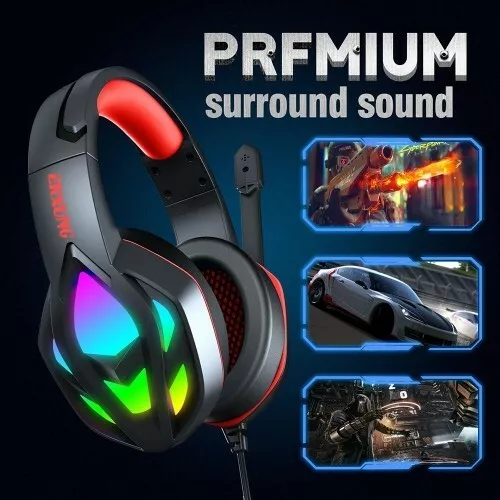 H100 PC Ordinateur E-sports Gaming RGB Light Casque filaire