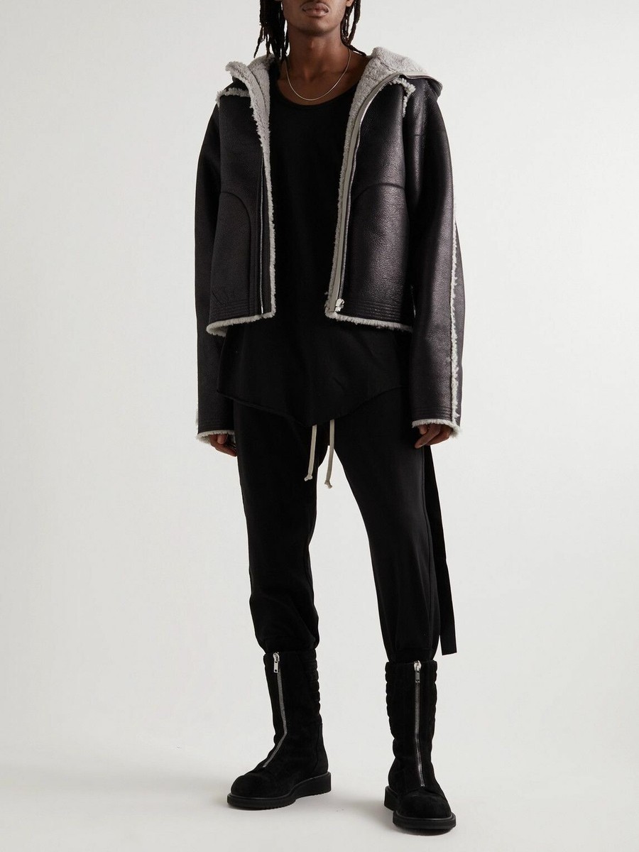 NEW* RICK OWENS FW22 SHEARLING LEATHER FULL ZIP SEALED NEW* RICK OWENS FW22 SHEARLING LEATHER FULL ZIP SEALED