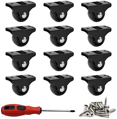1" Small Caster Wheels Swivel Casters Trolley Wheels For Furniture Project Cart - Picture 1 of 5