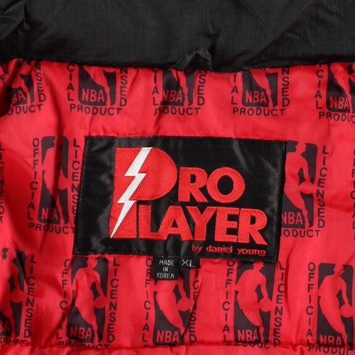 90'S PRO PLAYER NBA Chicago Bulls back logo padded hoodie puffer jacket men'... - Picture 4 of 19