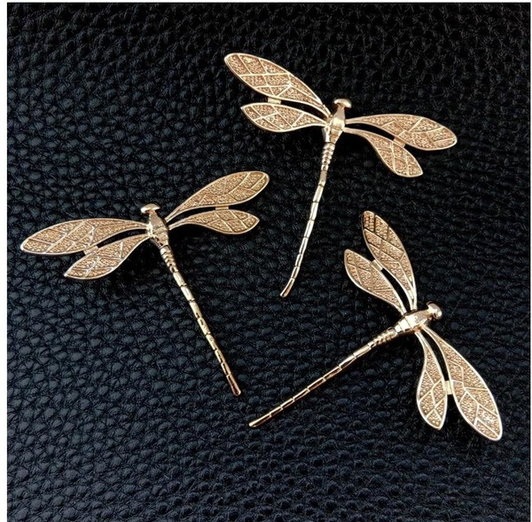 Alternate view of Gold Plated Dragonfly Pendant Chain 40x45