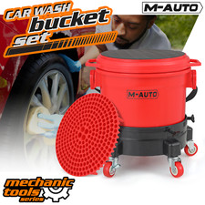 4 Gallons Bucket Diry Traprolling Doolyswivel Casters Car Wash Detailing Set