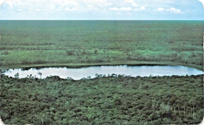 Coba Quintana Roo Mexico ~ Lagoon-Zona Arqueologica-Air Blick Postkarte