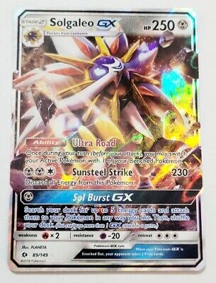 Solgaleo GX 89/149 Ultra Rare Base Set Pokemon Card Near Mint