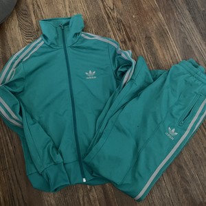 turquoise adidas tracksuit