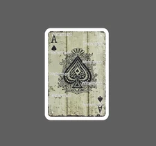 Ace of Spades Sticker Card Waterproof Poker Deck Game Gift NEW