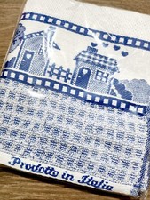 Strofinaccio cucina “casine” con tela aida da ricamare