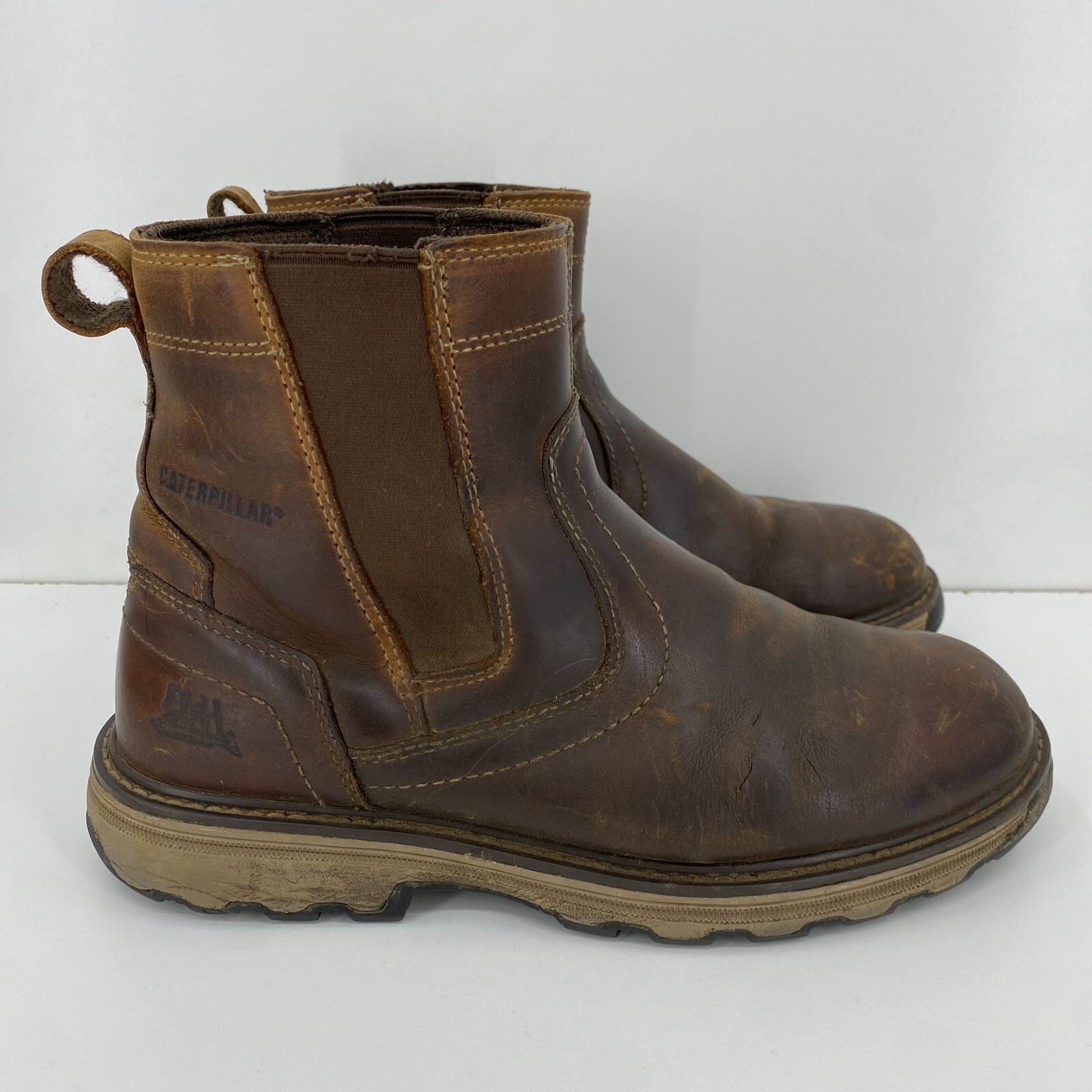 CAT Caterpillar Men Pelton Work Boot Dark Beige Size 10 M Work Boots