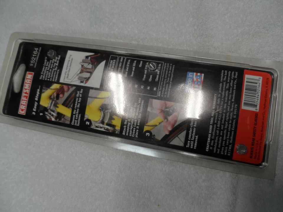 Craftsman Ratcheting Bolt-Out Nut Remover Set USA 7 pcs NIP - Part # 52164 - Image 4 of 4