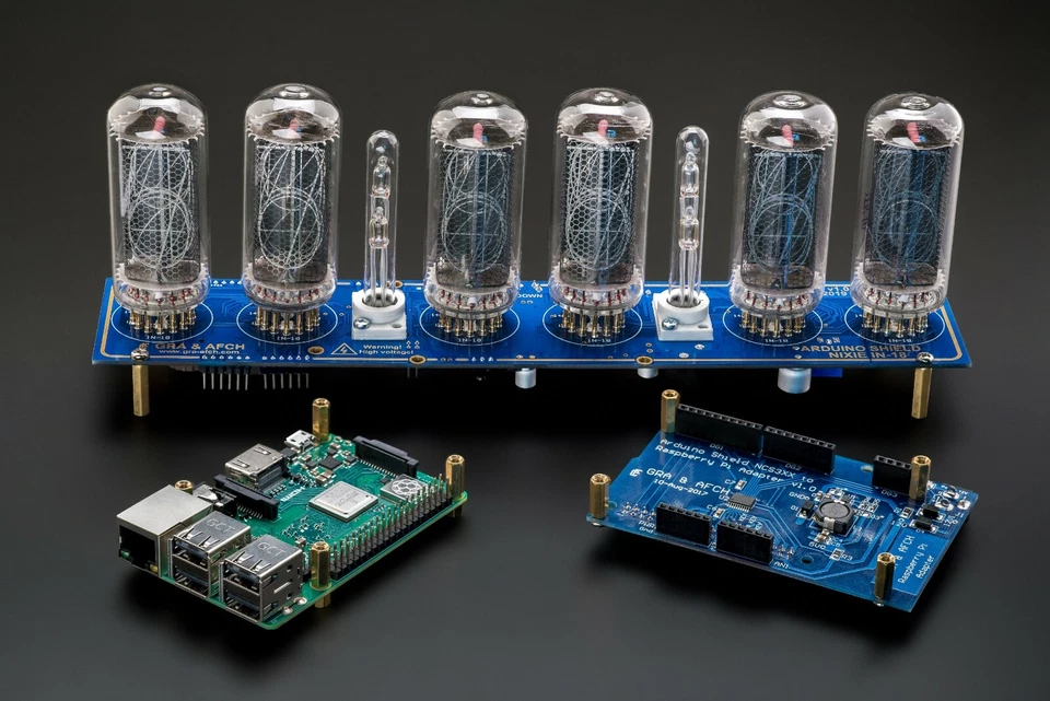 IN-18 SHIELD NCS318 RASPBERRY PI HAT or ARDUINO NIXIE CLOCK [WITH OPTIONS] - Image 3 of 4