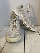 Nike Air Max Plus TN Tuned Triple White Mens Sneakers 604133-139 Size 7.5