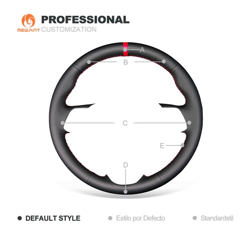 Cubierta de volante de cuero real negro para Hyundai Veloster 2011-2018 N34 - Imagen 8 de 11