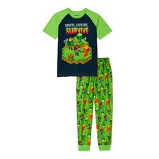 Minecraft 2 PC Short Sleeve Pajama Set Boy Size 8