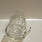 Vintage Clear Glass Beer Mug with Handle, Etched Sailboat Geometric Design — photo 5
