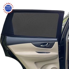 Car Window Shades 2 Pack Sun Shade Blocker Breathable Mesh Rear Side Baby Family