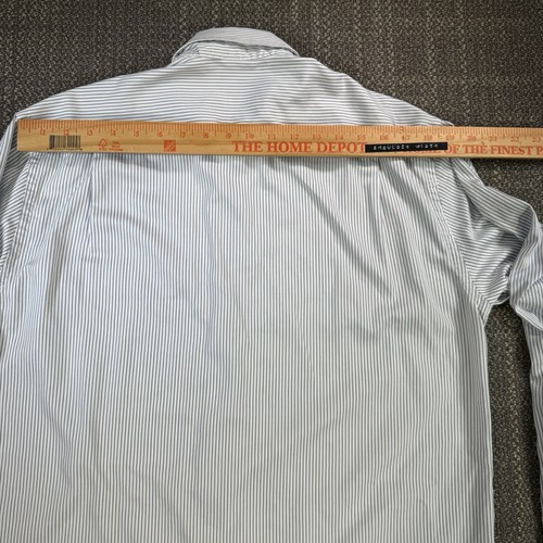 Armani Le Collezioni Camicia Uomo 15,5/39 Rigato Bianco Grigio Carriera Lusso Italia - Foto 14 di 24