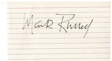 MARK RUSSELL POLITICALSATIRIST RARE SIGNED CARD