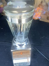 SUNBEAM CUSTOM DELUXE 8 Speed Vtg Blender DLL Glass Chrome Heavy Works CLEAN