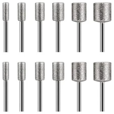 Stone Carving Set,12PCS  Burr Bits for Stone Rocks Glass Ceramics 1845
