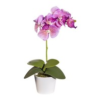 Kunstpflanze Phalaenopsis, 2Er Set, Farbe Flieder, Inkl. Topf, HöHe Ca. 40 Cm