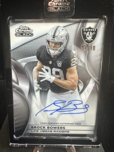 2025 Topps Chrome Black #AU-BB Brock Bowers Autographs /10