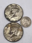 1966 1967 Kennedy Silver Half Dollar Lot 40% Silver & 1941- Canadian Dime