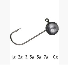 50Pcs Round Rig Jig Heads Fishing Hook Crappie Bass Trout Lure Swimbait Jig Head