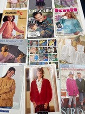 Konvolut Damen Strickanleitungen, Pullover/Strickjacken etc Schnittmusterkarten Vintage x77