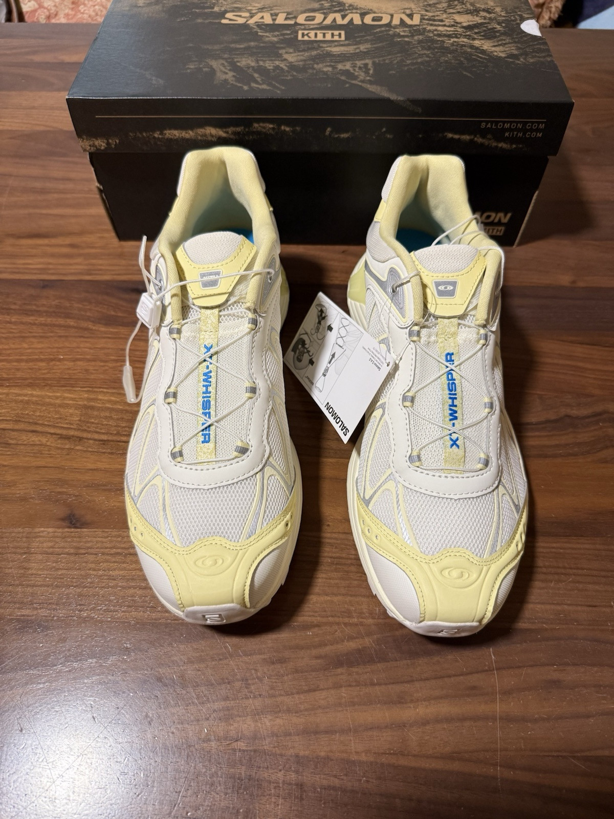 Kith per Salomon XT Whisper VANIGLIA GIALLO TRASPARENTE ARGENTO Uomo Taglia 11