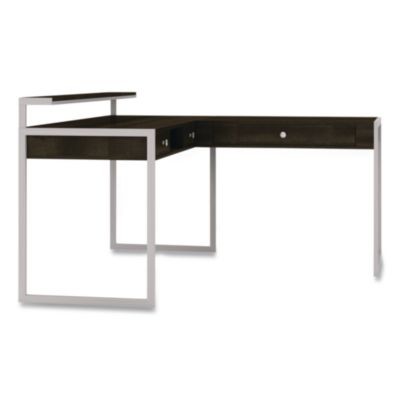 Whalen Furniture SPUSASHD Asherton L-Shaped Desk 60" Fawn Oak