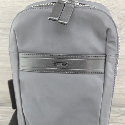 Tumi Monroe Ridgeview Sling Bag Charcoal Black Silver $325 | eBay